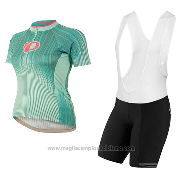 2017 Abbigliamento Ciclismo Donne Pearl Izumi Verde e Bianco Manica Corta e Salopette